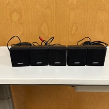 Bose Single Cube Speakers 5x Acoustimass Lifestyle Satellite Surround Black READ