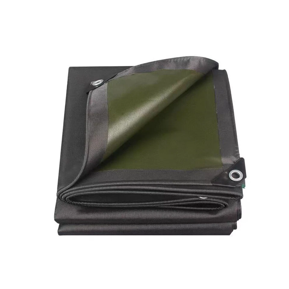 Холщовый брезент 16 унций 20 футов x 20 футов/24 фута/30 футов сверхпрочный водонепроницаемый брезентовый чехол - Изображение 4 из 4