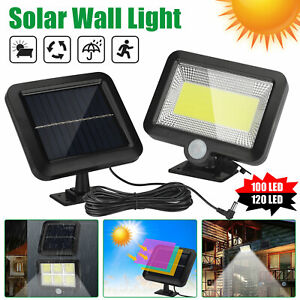 120 LED Solar Powered Wall Light PIR Motion Outdoor Garden Security Flood Lamp 120 LED Solar Powered Wall Light PIR Motion Outdoor Garden Security Flood Lamp