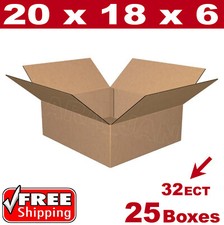 25 - 20x18x6 Cardboard Boxes Mailing Packing Shipping Box Corrugated Carton