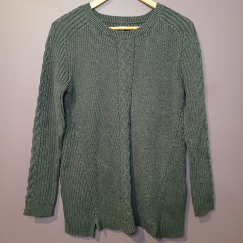 Maglione donna Nautica XL grigio manica lunga preppy academia 100% cotone