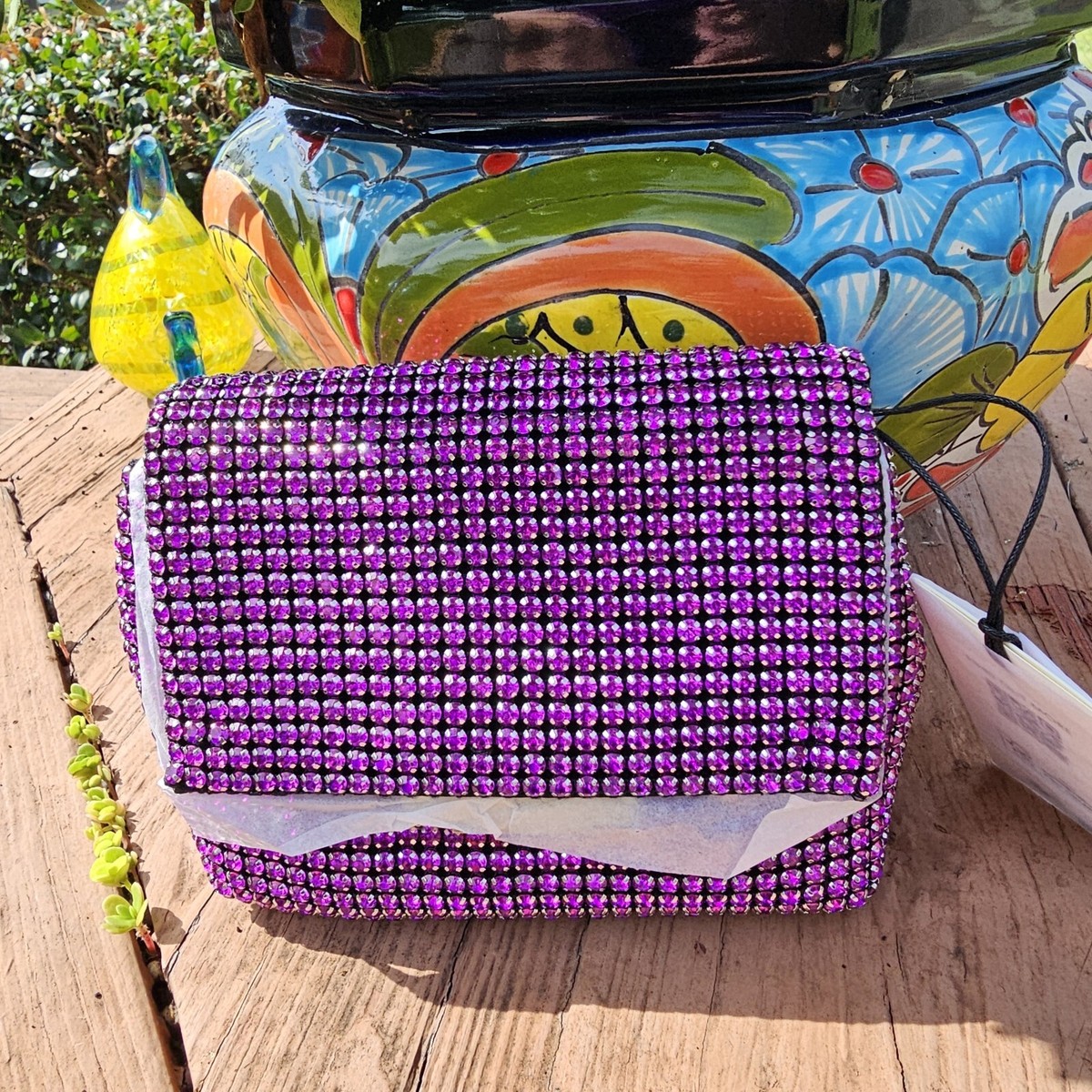 Glitter Ted Baker Gunmetal Bag Ted Baker- GLITTERS- Mini Crystal