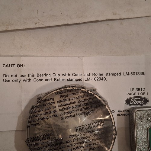 1984-2025 Ford Front Inner/Outer Bearing Race C9AZ-4222-A - Picture 5 of 6