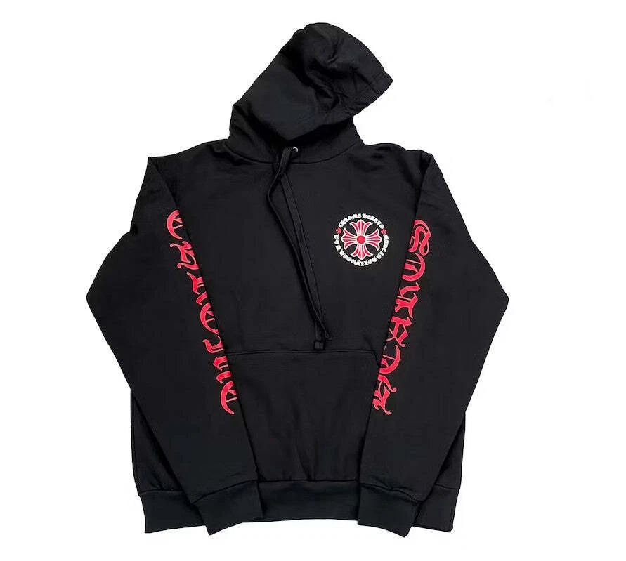 Chrome Hearts Made In Hollywood Plus Cross Hoodie Black Red sz S