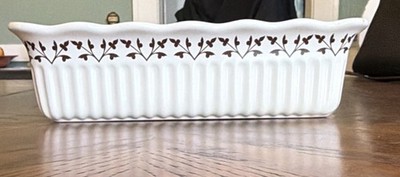 Paula Deen Ceramic Square Casserole Dish 9x9in 3 Quart White Microwave Oven Safe