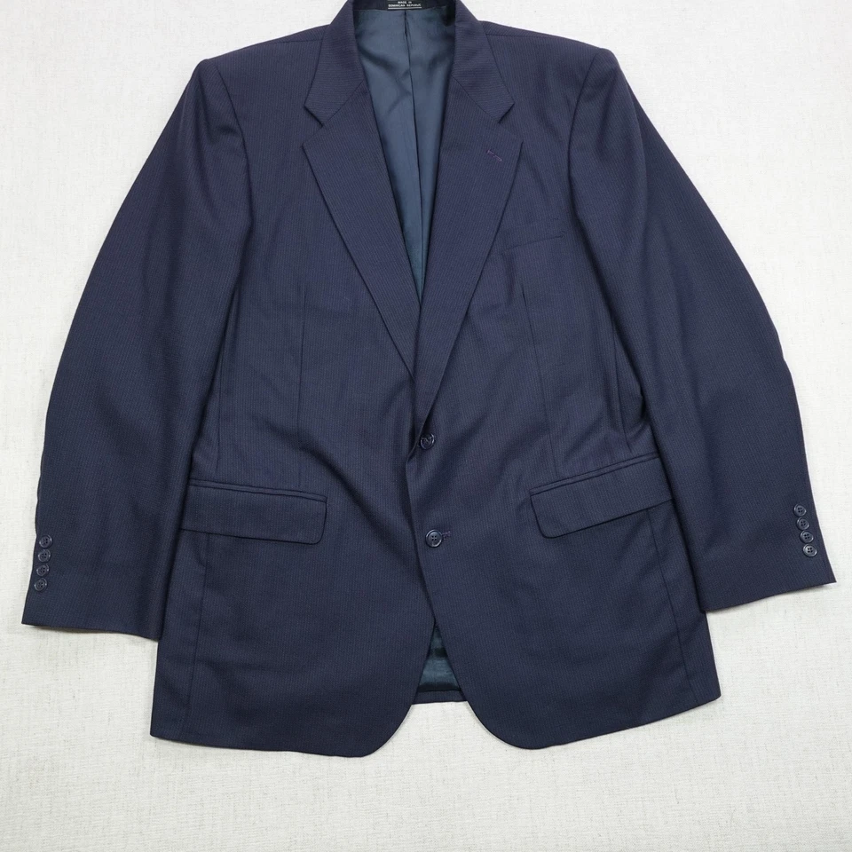 Traje Barrington Para Hombres 44L Azul Marino Dos Piezas Blazer Pantalones Chaqueta Clásico Formal Foto 2 de 4