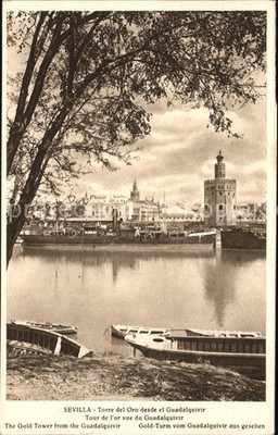 Sevilla Andalucia Torre del Oro desde el Guadalquivir