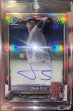 #CPA-JTO Jonah Tong 2025 Bowman /499 Chrome Prospects 1st Auto Refractor
