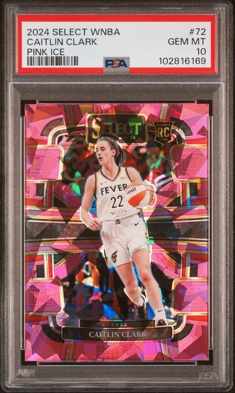 2024 PANINI SELECT WNBA PINK ICE #72 CAITLIN CLARK PSA 10