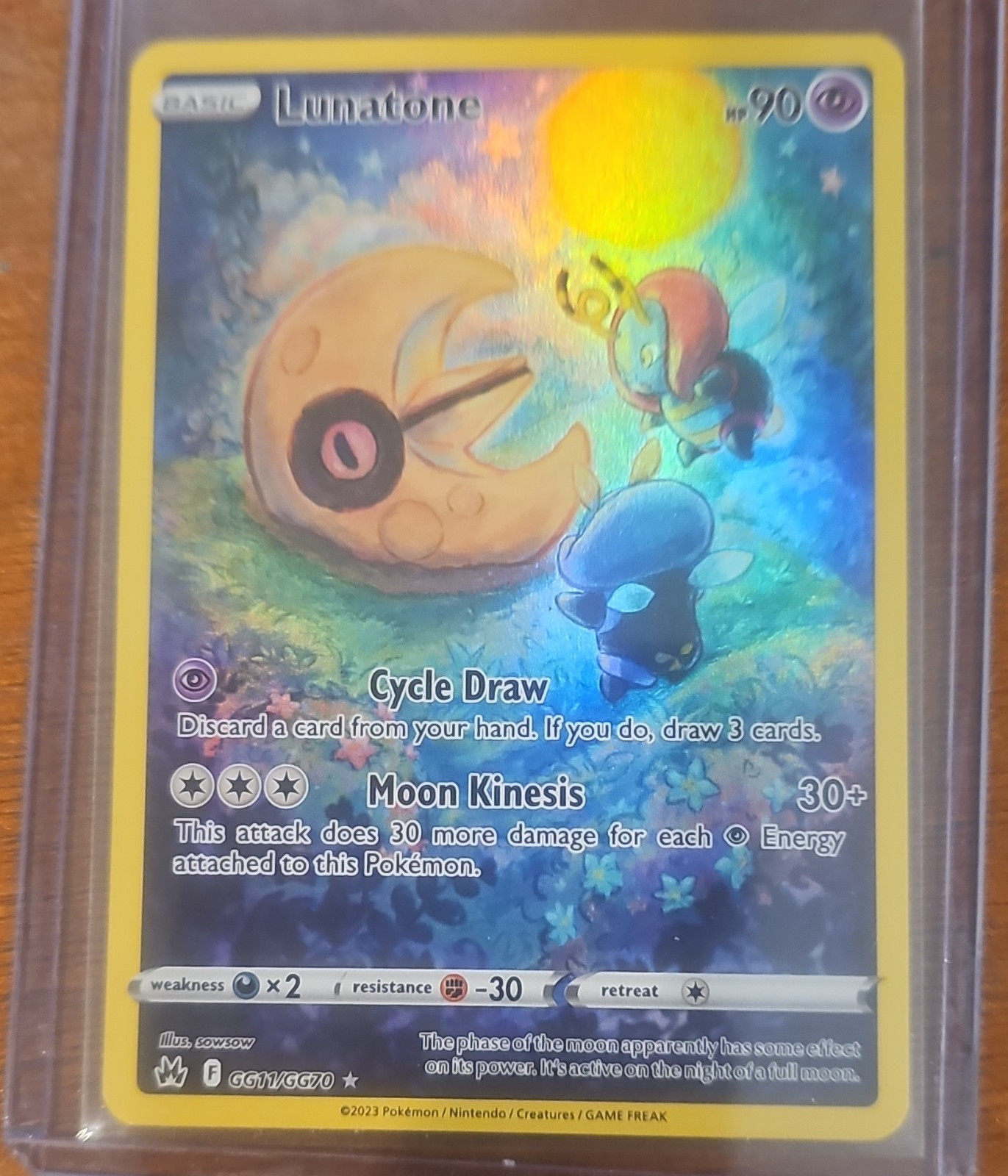 The Pokémon Company Pokémon TCG Lunatone Ultra Rare Holo GG11/GG70 EN HP 90