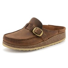 Birkenstock Women's Buckley Oiled Leather Clog Cognac