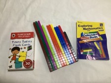 LADYBIRD TIMES TABLES FLASH CARDS NEW & CUISENAIRE RODS