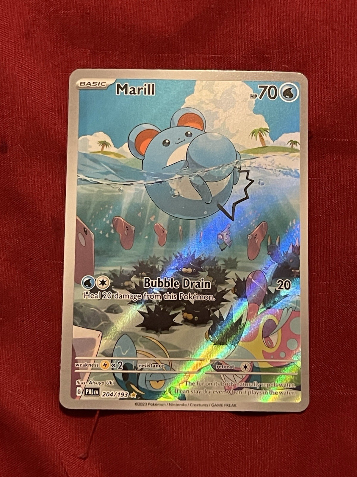 2023 Pokemon SV Paldea Evolved Marill Illustration Rare #204/193 ENG NM