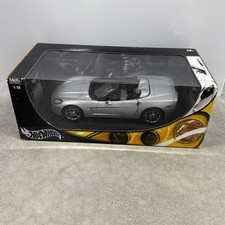 Hot Wheels 1:18 Chevrolet Corvette C6 Convertible Silver Sealed NIB