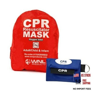 FAK5000SGI-BUNDLE Adult/Child & Infant CPR Rescue Mask Kit with CPR Keychain