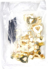 BH00084 Gancetto per Quadri E Specchi Con Chiodini, Bianco, Set Di 25 Pezzi