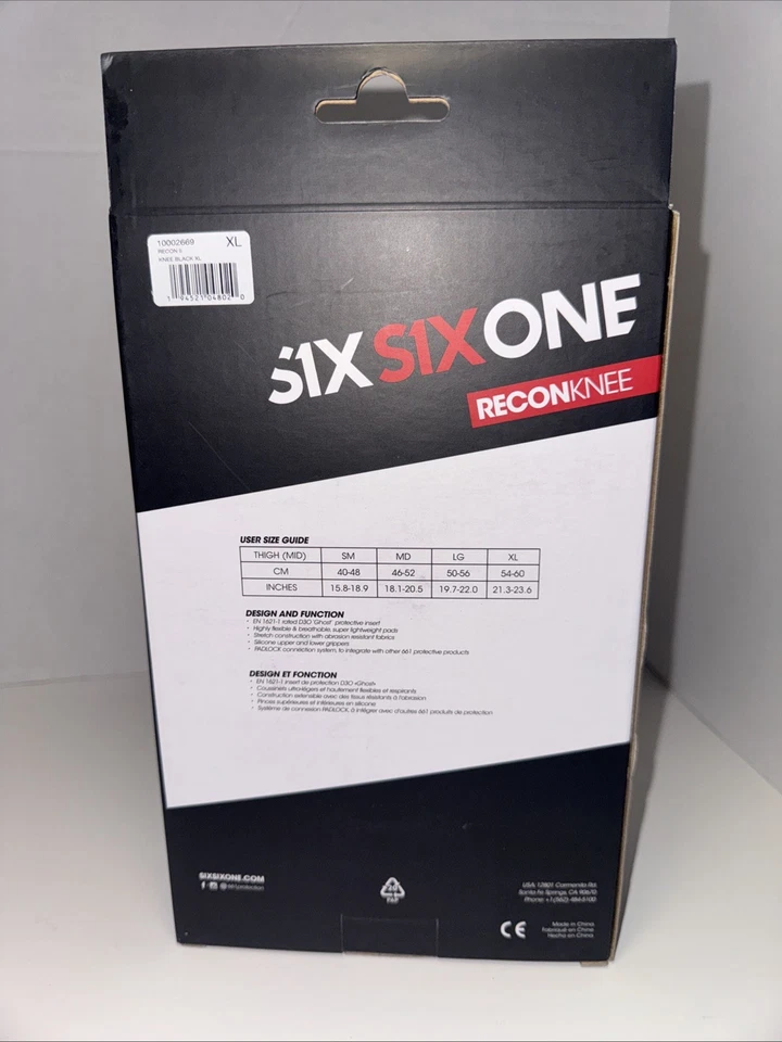 Rodillera SixSixOne Recon con protección D3O talla XL nueva en caja Foto 3 de 3