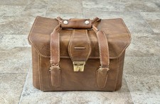 Vintage Brown Leather Camera Bag Retro Leather Satchel Case Classic Travel Case