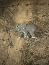 Vintage PVC Rubber Realistic Gray Elephant Figurine Toy Safari Wildlife Figurine