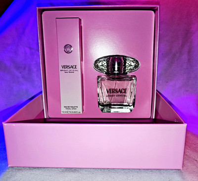 Versace Bright Crystal pour femme Eau de Toilette and Travel Spray 0.3 fl oz