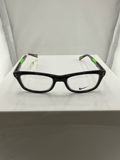 Nike 5538 001 Youth Black Flash Lime Eyeglass Frames 46-17 130 NWT