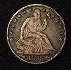 1855-O 50C SEATED LIBERTY SILVER HALF DOLLAR UNITED STATES COIN