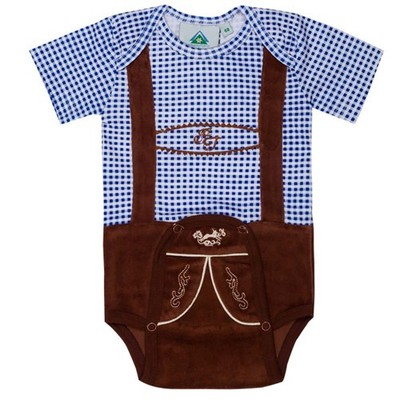 Isar Trachten Babybody blau 60750 Body Bayern Lederhosen Stil Baby Geschenk