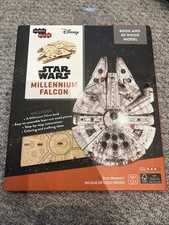 Star Wars Millennium Falcon Book And 3D  Wooden Model Kit  New From Disney