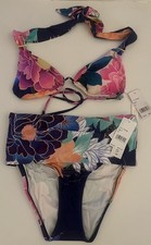 TRINA TURK Opulent Bikini Top High Waist Bottom Swimsuit Set 8 176 NWT