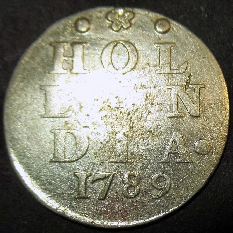 Certificado Autenticidad 1789 Colonial Holandés Nueva York Lomo Plata Centavo Hollandia Foto 2 de 4