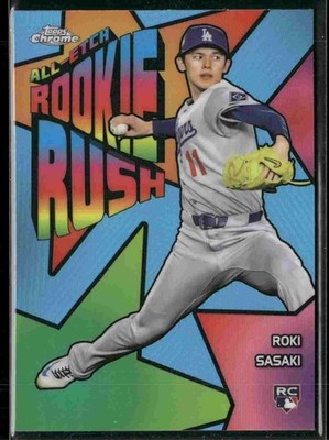 2025 Topps Chrome #CERR-10 Roki Sasaki Chrome All-Etch Rookie Rush