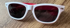 Smirnoff Vodka Sunglasses Solid White Red Logo Wayfarer Style Bar Advertising