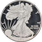 2012-S Silver American Eagle $1 NGC PF70 UCAM Coin & Currency Set Black Core