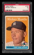 1958 Topps Set-Break #150 Mickey Mantle PSA 5 EX
