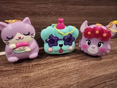 Lot of  Polly Pocket Playsets Kitty Cat Dog Llama