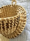 Charleston SC Sweetgrass sea Wall Pocket Basket Gullah Folk Art 7 x 8 pine straw — photo 7