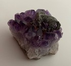 Real amethyst purple quartz with horse figurine attached — photo 3