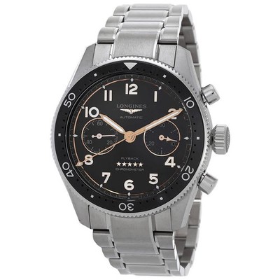 Longines Spirit Flyback Chronograph Automatic Black Dial Men's Watch LNG38214536