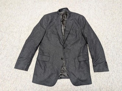 recent ITALY made VALENTINO blazer jacket 40R gray FLANNEL cashmere blend wool