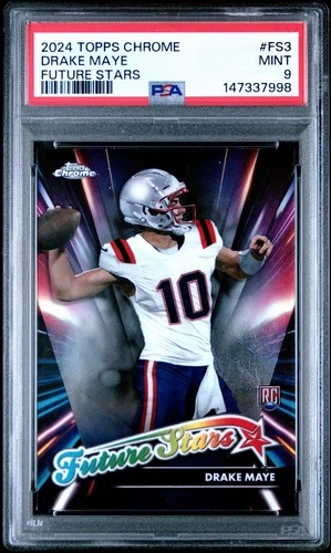 2024 Topps Chrome Drake Maye Future Stars Rookie #FS-3 PSA 9 Mint