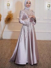 Pink Purple Middle Easte Wedding Dresses Ball Gown Silk Heavy Embroidery Flared