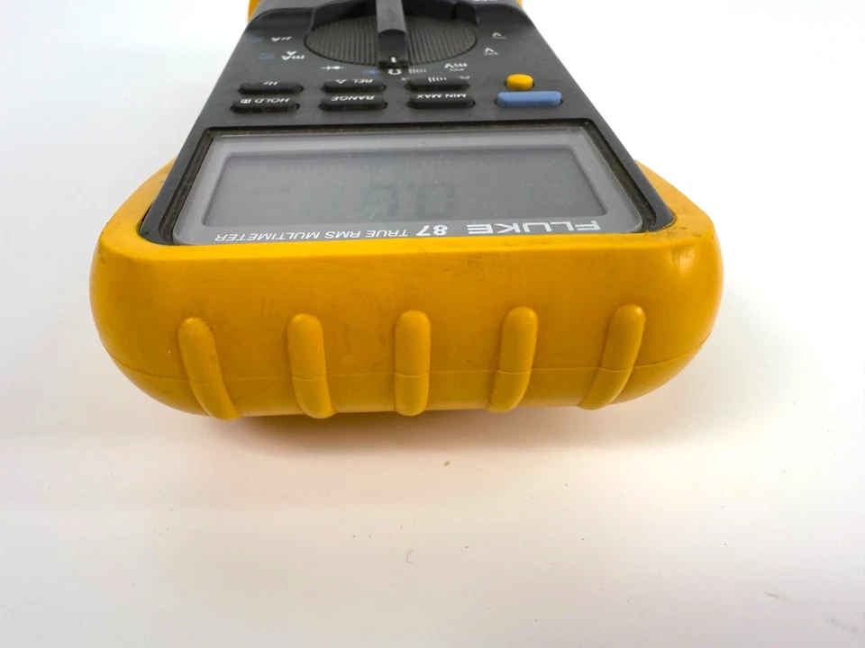 Fluke 87 True RMS Multimeter With Yellow Boot Industrial Digital Tested Working - Image 3 of 4