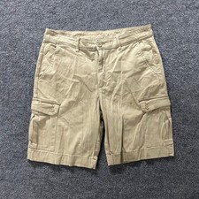 St John's Bay Shorts Mens Size 34 Tan Khaki Cargo Cotton Stretch Casual Classic