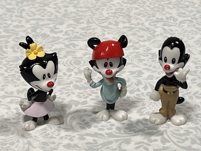 Vintage 1994 Warner Brothers Animantics Dot Yakko & Wakko PVC Figurines