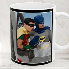 Batman TV Series Photo Collage Ceramic Mug, Batmobile, Bruce Wayne