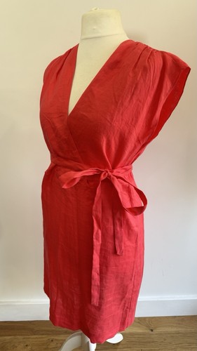 Jigsaw 100% Linen Wrap Dress UK 12 - Imagen 4 de 10