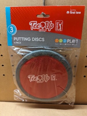 Golf PGA TOUR Tee-Up Putting Discs 4 Pack Multi-Color 5  Diameter Golfing New