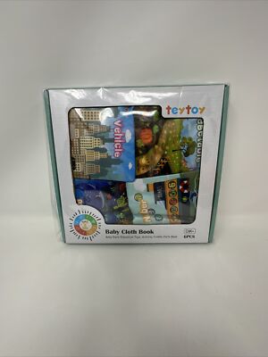 teytoy My First Soft Book Nontoxic Fabric Baby Cloth Books Early Education To...