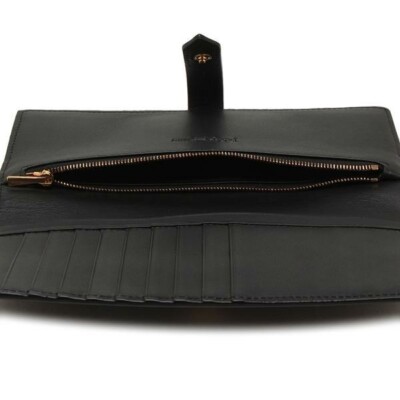J&M DAVIDSON 長財布 SLLF0XX SCXX J&M DAVIDSON SLLF0XX SCXX Long Wallet Black Leather Unisex