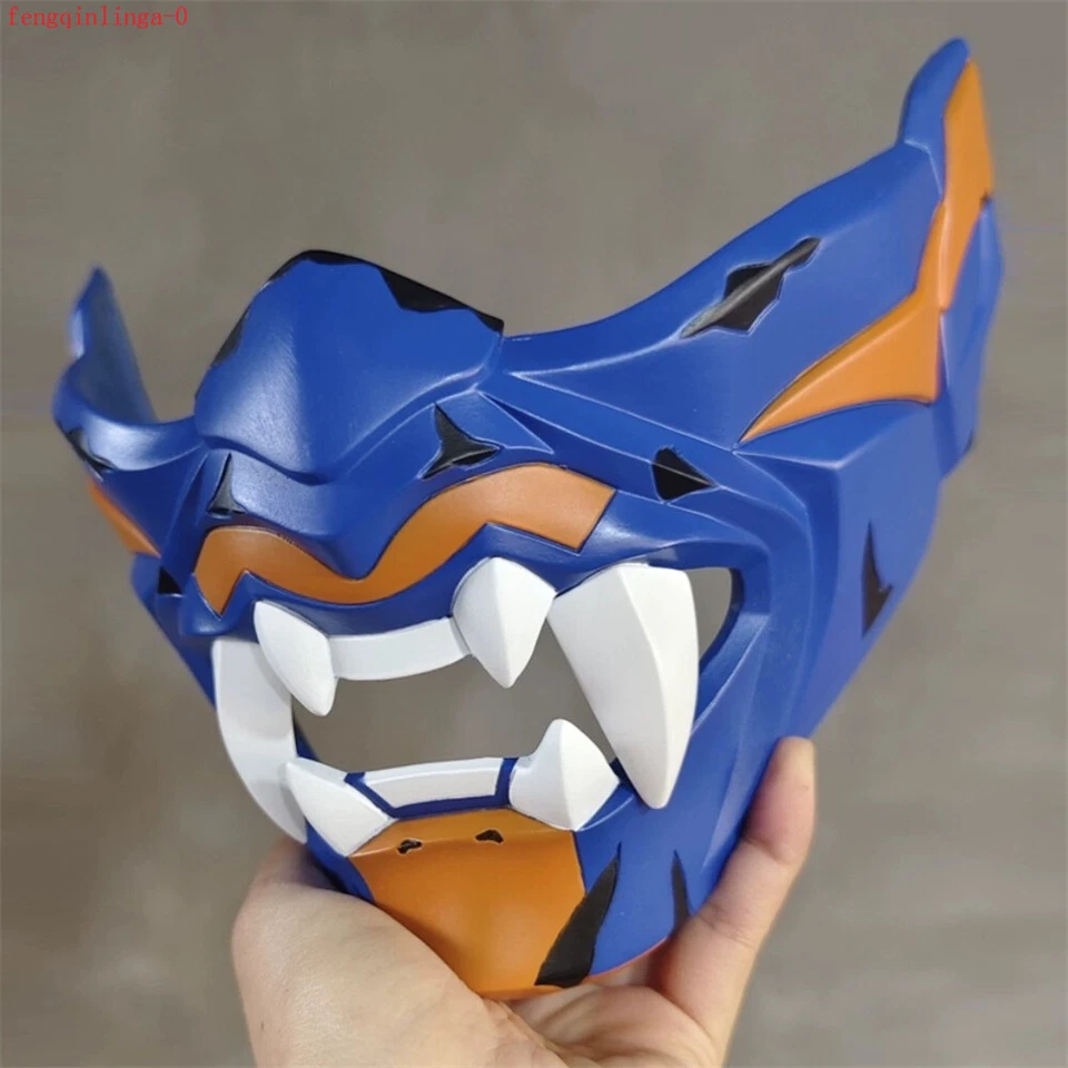 VALORANT Yoru Cosplay Clown Half Face Mask Replica Wearable 1:1 High-end Props - Image 2 of 4